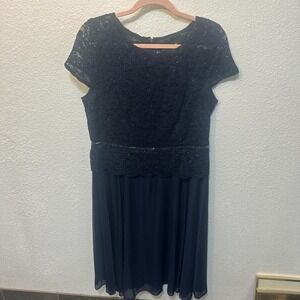 Navy blue dress with a touch of sparkle